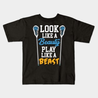 Look Like A Beauty Play Like A Beast Kids T-Shirt